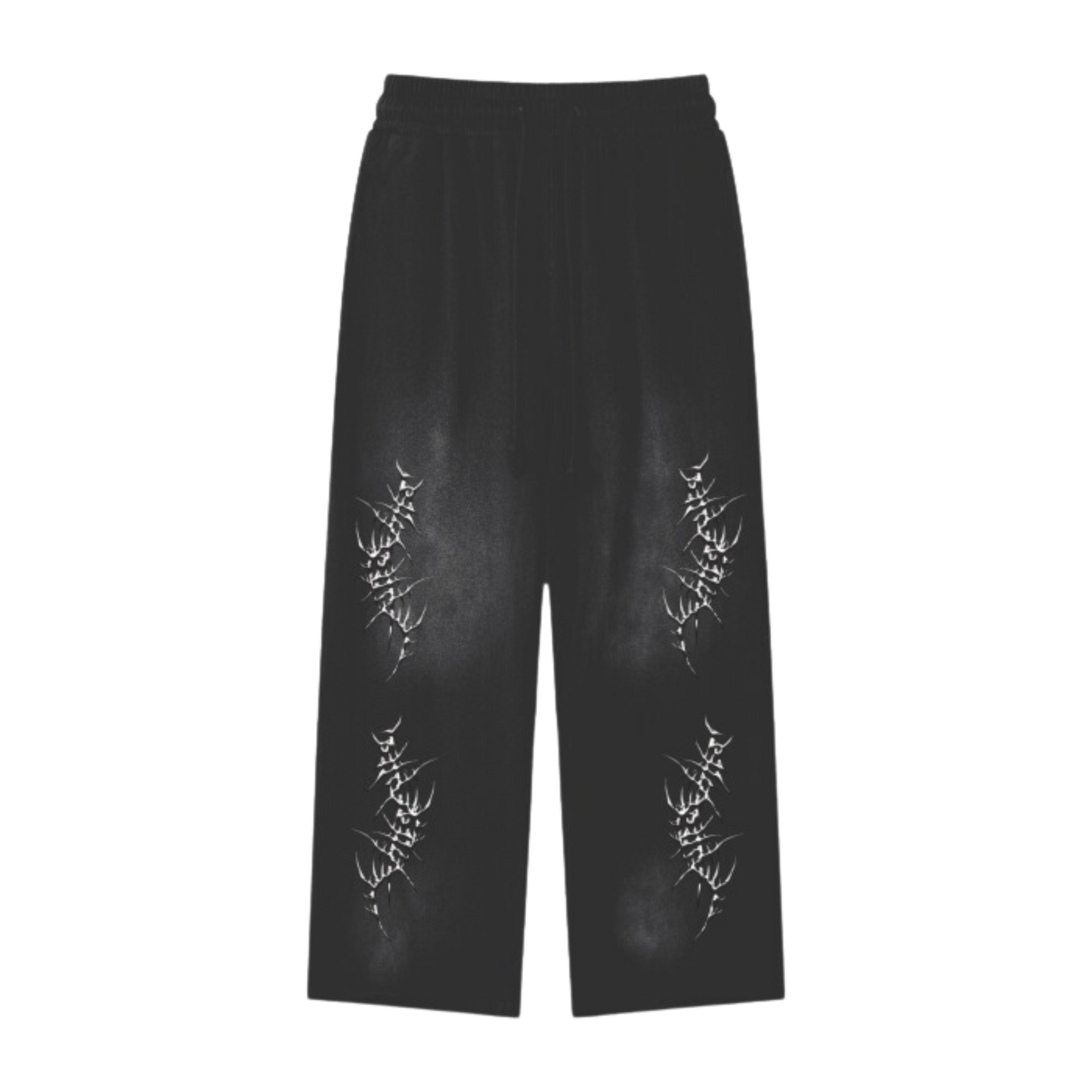 Freespiritsociety Acid Washed Sweatpants Black 100% Cotton Heavy weight material 400gsm