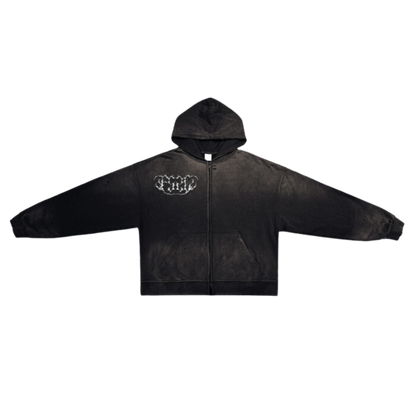 "Beyond The Grave" Zip Up Hoodie | Black